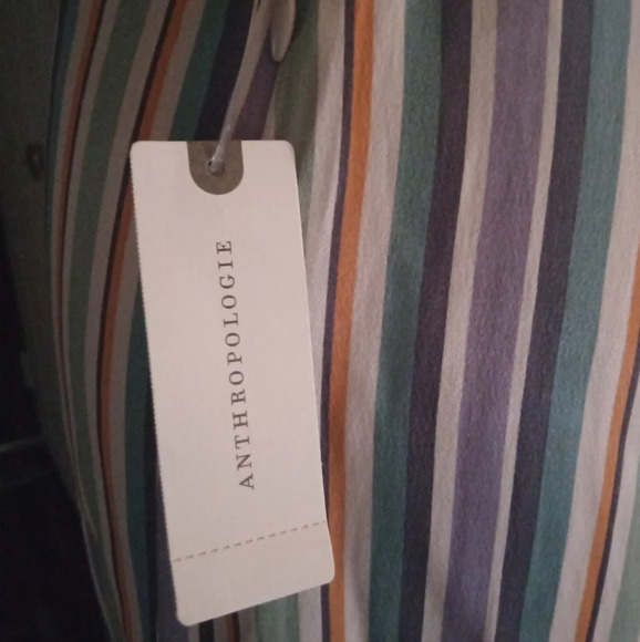 Anthropologie Maeve Freya Faux Button Front Full Hem Midi Skirt NWT Size 8 - Picture 8 of 8